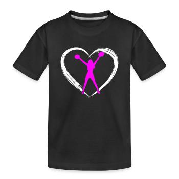 cheerleading amour - T-shirt bio Premium Enfant - noir - Devant