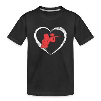paintball love - Kinder Premium Bio T-Shirt - Schwarz - Vorne