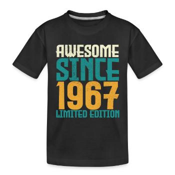 Awesome seit 1967 limitierte Auflage. - Kinder Premium Bio T-Shirt - Schwarz - Vorne