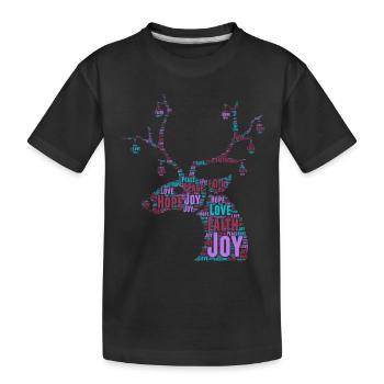 Weihnachten Weihnachten Weihnachten Weihnachten - Kinder Premium Bio T-Shirt - Schwarz - Vorne