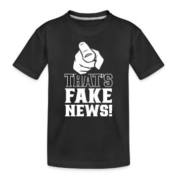 Ce sont de fausses nouvelles Loi sur la presse Liberté de la presse - T-shirt bio Premium Enfant - noir - Devant