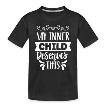 Mon enfant intérieur mérite le doux amour de soi - T-shirt bio Premium Enfant - noir - Devant