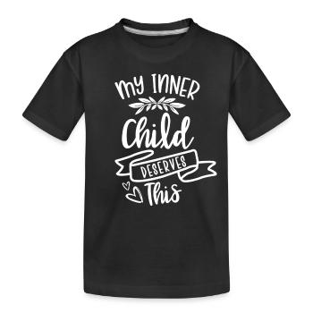 Mon enfant intérieur mérite le doux amour de soi - T-shirt bio Premium Enfant - noir - Devant