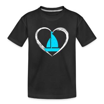Amour de la voile - T-shirt bio Premium Enfant - noir - Devant
