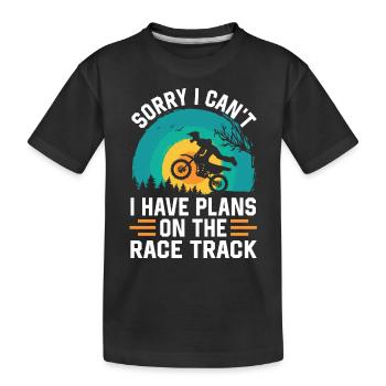 Impossible d’avoir des plans pour la piste de course de moto - T-shirt bio Premium Enfant - noir - Devant