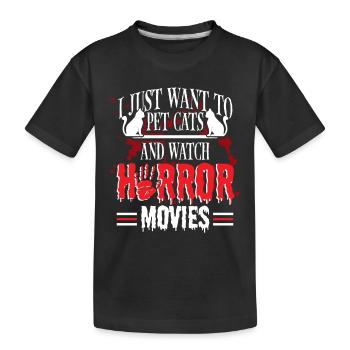 Regardez le film d’horreur Cult Pet Cats - T-shirt bio Premium Enfant - noir - Devant