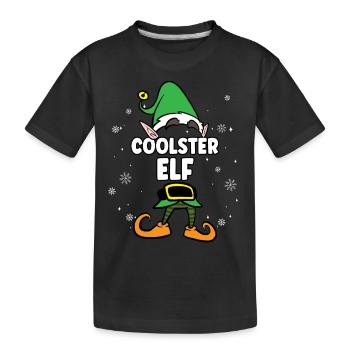 Coolster Elf Partnerlook Weihnachten - Kinder Premium Bio T-Shirt - Schwarz - Vorne