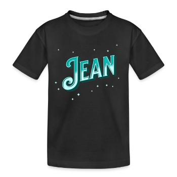 Jean Namen personalisiert - Kinder Premium Bio T-Shirt - Schwarz - Vorne