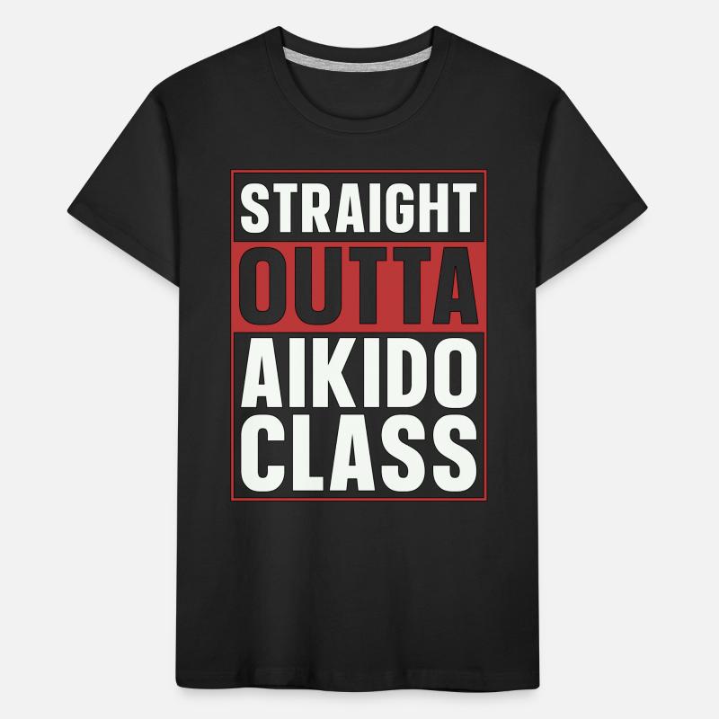 Aikido Straight Outta Aikido Class Samurai Fighter Kids' Premium Organic T-Shirt