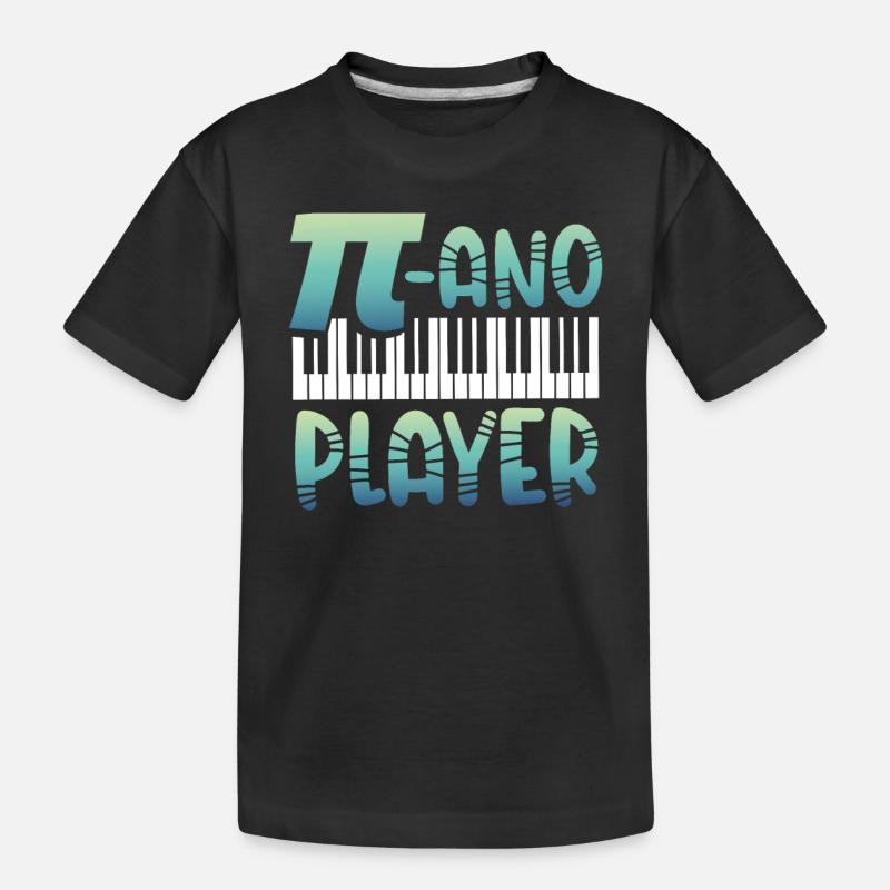 Mathe pianist - Kinder Premium Bio T-Shirt - Schwarz