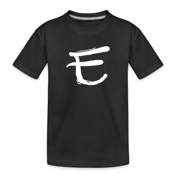 Korean letter T - Kids' Premium Organic T-Shirt - black - Front