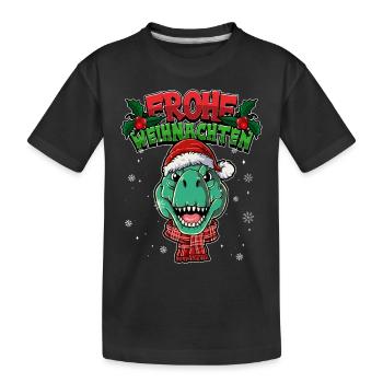 Frohe Weihnachten - Kinder Premium Bio T-Shirt - Schwarz - Vorne