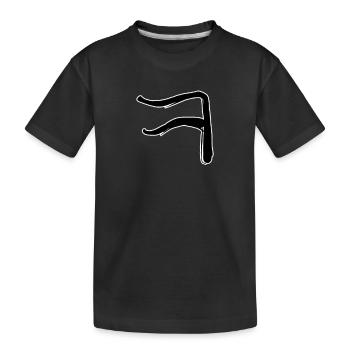 Korean letter K - Kids' Premium Organic T-Shirt - black - Front