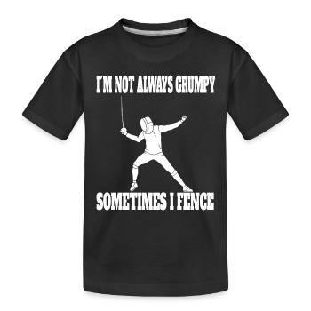 Fechten witziger Spruch Kampfsport lustige Fechter - Kinder Premium Bio T-Shirt - Schwarz - Vorne