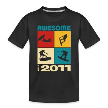 Génial depuis 2011. Wakeboard Lifestyle - T-shirt bio Premium Enfant - noir - Devant