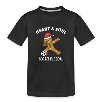 Heart & Soul Scores - Gingerbread Football Weckmann - T-shirt bio Premium Enfant - noir - Devant