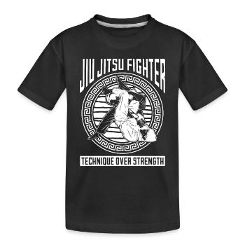 Technique de combat de Jiu Jitsu sur combattant de combat - T-shirt bio Premium Enfant - noir - Devant