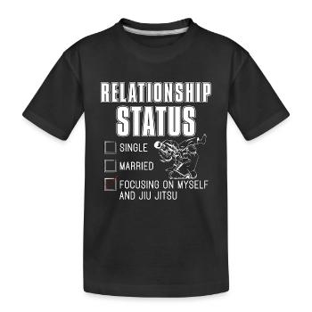 Jiu Jitsu Relationship Status Combat Fight Fighter - Kinder Premium Bio T-Shirt - Schwarz - Vorne