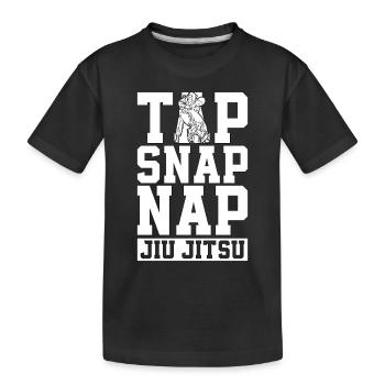Jiu Jitsu Tap Snap Nap Jiu Jitsu Combattant de combat - T-shirt bio Premium Enfant - noir - Devant