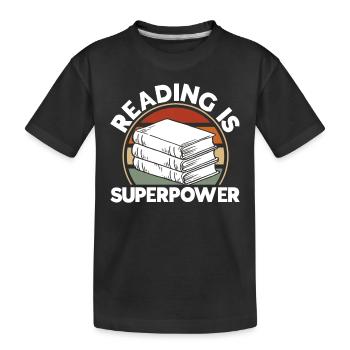 Livre de lecture livre livre cadeau lecture de livres - T-shirt bio Premium Enfant - noir - Devant