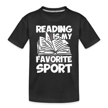 Livre de lecture livre livre cadeau lecture de livres - T-shirt bio Premium Enfant - noir - Devant