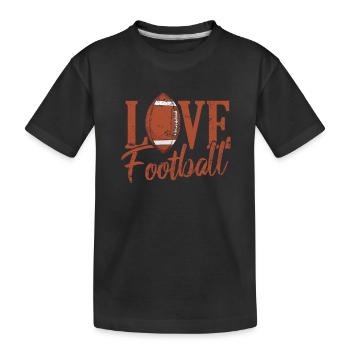 Aimer le football Folk Sports en Amérique USA - T-shirt bio Premium Enfant - noir - Devant