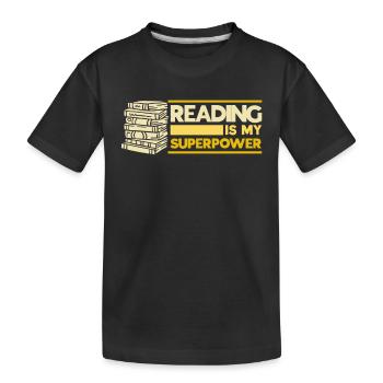 Livre de lecture livre livre cadeau lecture de livres - T-shirt bio Premium Enfant - noir - Devant