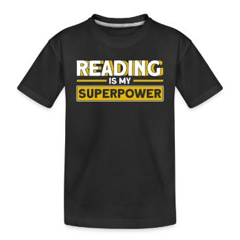Livre de lecture livre livre cadeau lecture de livres - T-shirt bio Premium Enfant - noir - Devant