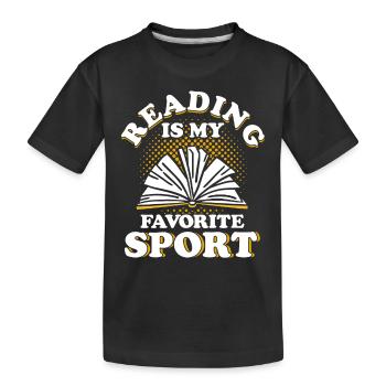 Livre de lecture livre livre cadeau lecture de livres - T-shirt bio Premium Enfant - noir - Devant