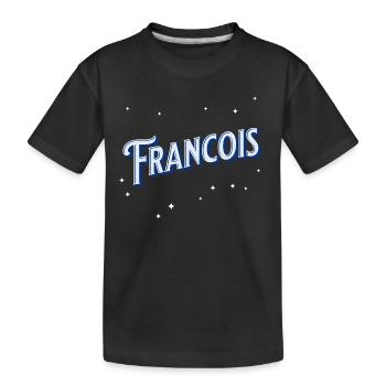 Le nom de François personnalisé - T-shirt bio Premium Enfant - noir - Devant