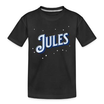 Jules name personalized - Kids' Premium Organic T-Shirt - black - Front