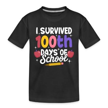 Enseignement Enseignement 100e jours des enseignants - T-shirt bio Premium Enfant - noir - Devant