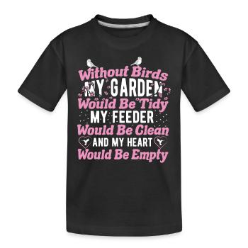 Ornithology Bird lovers Birdwatchers - Kids' Premium Organic T-Shirt - black - Front