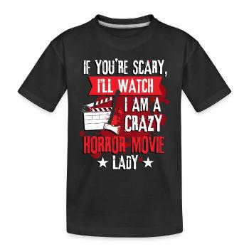 Horror Movies Halloween Movie Lovers - Kids' Premium Organic T-Shirt - black - Front