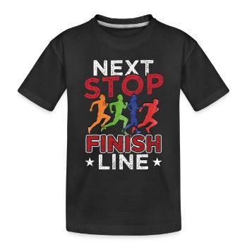 Coureurs sportifs Coureurs de marathon - T-shirt bio Premium Enfant - noir - Devant