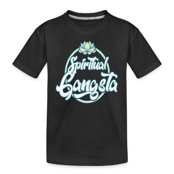 Zitate zur spirituellen Gangsta-Meditation - Kinder Premium Bio T-Shirt - Schwarz - Vorne
