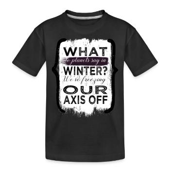cadeau d’anniversaire en apesanteur vaisseau spatial fun earth cool - T-shirt bio Premium Enfant - noir - Devant