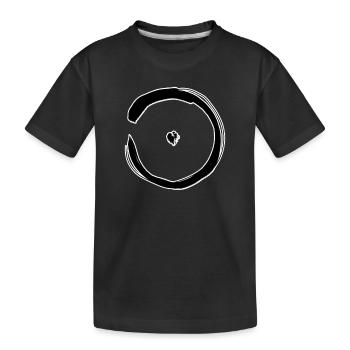 Sonne Astrologie Symbol - Kinder Premium Bio T-Shirt - Schwarz - Vorne