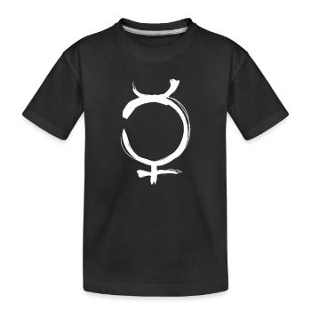Symbole d’astrologie de Mercure - T-shirt bio Premium Enfant - noir - Devant