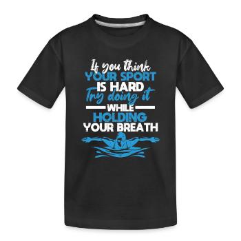 Natation Nageurs Natation Pratique sportive - T-shirt bio Premium Enfant - noir - Devant