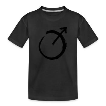 Mars Astrologie Symbol - Kinder Premium Bio T-Shirt - Schwarz - Vorne