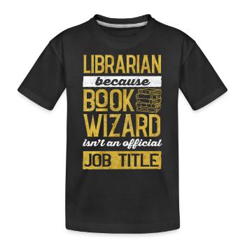 Bibliothekar, Buchassistent, Bibliothek - Kinder Premium Bio T-Shirt - Schwarz - Vorne