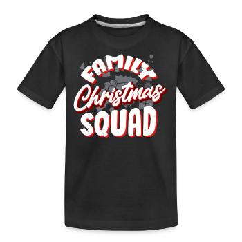 Christmas party of the family, Christmas party - Kids' Premium Organic T-Shirt - black - Front