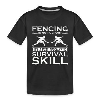 Fencing Is Not A Sport It's Longswords Duel Fencer - Kinder Premium Bio T-Shirt - Schwarz - Vorne