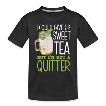 Buveur de thé Sweet Tea Saying - T-shirt bio Premium Enfant - noir - Devant