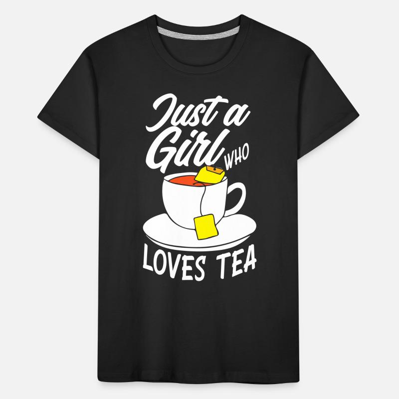 Tee Nur Ein Mädchen Teetrinkerin Liebe Kinder Premium Bio T-Shirt
