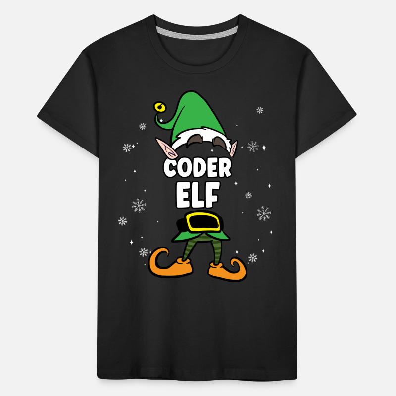Coder Elf Partnerlook Weihnachten Kinder Premium Bio T-Shirt