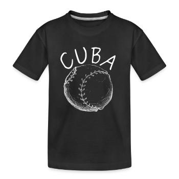 Latino Cuban Cuba Baseball - Kinder Premium Bio T-Shirt - Schwarz - Vorne