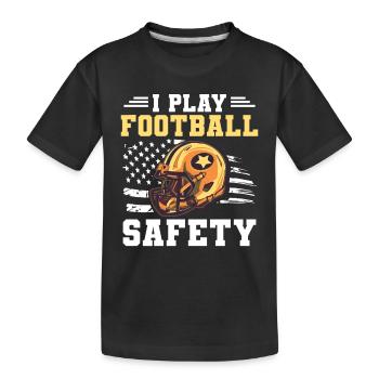 Football américain - T-shirt bio Premium Enfant - noir - Devant