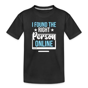 Internet Saint-Valentin Couple - T-shirt bio Premium Enfant - noir - Devant